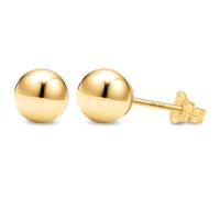KEZEF 14K Yellow Gold-Filled Earrings for Women - Gold-Filled Ball Stud Earrings - 6mm Studs