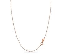 KEZEF Rose Gold over Sterling Silver 1.3 mm Cable Chain for Women or Men - 925 Silver Italian Necklace Chain - Hypoallergenic and Tarnish Resistant - 22 Inches | 55 cm