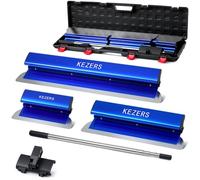 KEZERS Drywall Skimming Blade Set-30cm,55cm & 80cm Skimming Blades + 88cm-205cm Extension Handle Pole, Stainless Steel Construction Knife,Smoothing Drywall Knife,Extruded Aluminum,High Impact End Caps