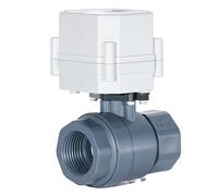 kezhai Dream 1" DN25 Two Wires Control Normally Open Electric Ball Valve,AC/DC9-24V PVC Motorized Ball Valve