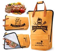 KEZKALS Gifts for Men Him Dad, BBQ Meat Resting Blanket - Keeps Meat Warm, BBQ Accessories Tools, Birthday Presents Secret Santa Stocking Fillers Stuffers Cooking Gifts for Men Who Have Everything