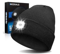 KEZKALS Secret Santa Gifts for Men Women, USB Rechargeable Beanie Hat Women with LED Light, Gifts for Christmas Stocking Fillers for Men with Packaging Box (Black)