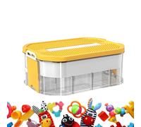 Kezude Kids Toy Box Storage, Toy Organizers and Storage with A Building Lid, Classification Storage Bin Tote Organizing File Box Stackable and Nestable