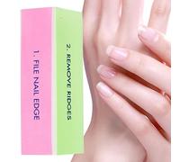 Kezvmhy 2pcs Nail Polish Blocks - Nail File Blocks 4 Way, Nail Strengthener Nail File Block Nail Buffer - 4 Way Glossy Buffer Nail Shiner Polisher Buffing Smoothing Block Smooth & Buff & Shine