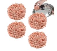 Kezvmhy Copper Scraping Pad for Flatware, Grease Removal Copper Scrubber Multifunctional Cleaning Supplies Scrub Brush for Dishware, Pot, Stove, Oven and Range Food