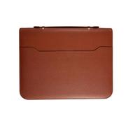 Kezvmhy Expanding File Folder, Portable File Organizer - PU Leather Zipper Binder Organizer A4 File Folder (with Zipper) - Multifunctional Business Organizer, Legal Pad Holder, Work Binder for Office