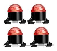 Kezvmhy Fishing Bite Alarm, 4 High Sensitivity Portable Fish Bite Alarms | Fishing Gear, Night Fishing Accessories, Night Fishing Lure Light, Suitable for All Fishing Occasions, Black 4 pcs, 説明を参照