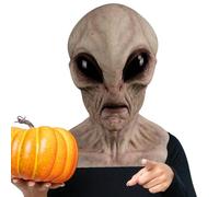 [Kezvmhy] Halloween Alien Mask - Latex Full Head Mask - Full Head Halloween Latex Alien Headgear, Halloween Scary Mask Cosplay Accessories Props Halloween, Christmas