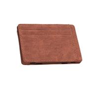 [Kezvmhy] Magic Wallet Leather, Men's Magic Wallet, PU Leather Wallet, with Magic Money Clip & Card Holder - Money Wallet, Credit Card Holder, Coin Purse for Men, coffee, 説明を参照してください