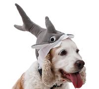 Kezvmhy Shark Costume Hat, Cat Shark Hat | Hat Cute Plush Puppy Shark Headwear - Adjustable Costume Cosplay Dress-up, Pet Shark Headgear for Holiday or Theme Party