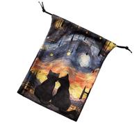 Kezvmhy Tarot Bag Pouch, Tarot Card Pouch - 13x18cm Drawstring Dice Storage Bag, Deck Protector Case, Fits Most Standard Size Tarot Playing Cards by Oracle Decks, F, 説明を参照してください, See Description