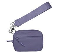 Kezvmhy Wristlet Pouch Keychain, Keychain Pouch Wallet - Key Holder Zip Bag, Waterproof Nylon Keychain Wallet, Compact Key Holder Zip Bag with Hand Strap for Easy Access to Money, purple, 説明を参照してください