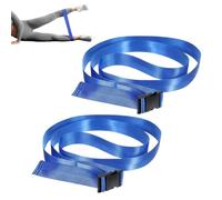 Kezvmhy Yoga Strap for Stretching - 2 Piece Adjustable Training Equipment - Exercise Straps with Buckle, for Gym Outdoor Home Travel Training