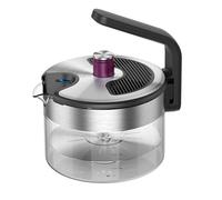 Kezzel® Innovative Kettle for Induction Hobs, 1.5 Litres, Automatic Shut-Off Function, No Boiling Over, Minimalist Design Made of Stainless Steel and Glass, Dishwasher Safe, Easy to Clean