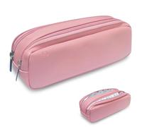 Kezzfpa Portable Daily Contact Lens Organizer Case, Disposable Contact Lens Dispenser, Travel Storage Case with Clearly Labeled R & L, Color Contact Lens Storage Case (Pink)