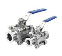 KF 3-Pieces Model High Vacuum Manual Ball Valve 304 Stainless Steel KF16 KF25 KF40 KF50 Flange(KF50)