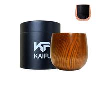 KF Charred Whiskey Cup, 1 Pack Artisan Wooden Whiskey Glass, Vintage Whisky Grail Cup, Improves Wine Tasting Experience, Gift for Men, Father and Husband