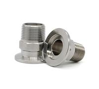KF NW Flange Adapter Hexagonal Male Thread BSPT 1/8''~1'' SS304 NW25 Vacuum Flanges KF to BSPT Male Adaptors KF NW Pipe Fitting MQXFCZUX(KF40x1.25INCH)