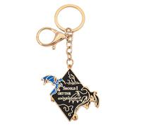 KF Ornament Four-Winged Dragon Keychain Set: Exquisite Metal with Enamel Dragon Design, Style B, F