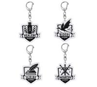 KF Ornament Four-Winged Dragon Keychain Set: Exquisite Metal with Enamel Dragon Design, Style D, F