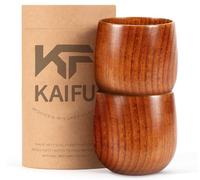 KF The Original Wooden Bourbon Drinking Glass Bourbon Gifts for Men | Finished Wooden Old Fashioned Glass | Great Whiskey Gifts for Men, Dad, or Brother (2 Pack)