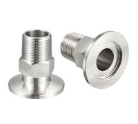 KF to BSP Thread Adapter, Vacuum Fitting for KF16/KF25/KF40/KF50 Flanges to 1/8"-1-1/2" BSP Male Thread Conversion(KF25,3/8")