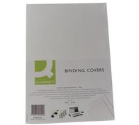 KF00502 Q-Connect Binding Comb Covers Leathergrain Pk 100 White A4