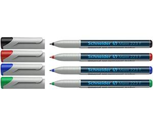 KF04089 Q Connect OHP Pen Non-Permanent Fine Wallet of 4 Assorted