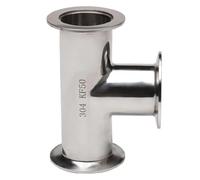 KF10 KF16 KF25 KF40 KF50 Vacuum Clamp Tee 3 Ways Adapter SUS304 Stainless Pipe Fitting Beer Brewing Diary Product(KF16)