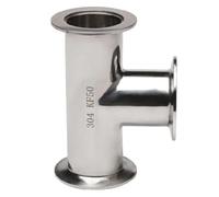 KF10 KF16 KF25 KF40 KF50 Vacuum Clamp Tee 3 Ways Adapter SUS304 Stainless Sanitary Pipe Fitting Beer Brewing Diary Product(KF40)