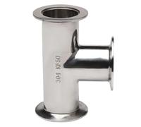 KF10 KF16 KF25 KF40 KF50 Vacuum Clamp Tee 3 Ways Adapter, SUS304 Stainless Steel Sanitary Pipe Fitting for Beer Brewing and Dairy Applications(KF10)