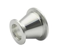 KF10, KF16, KF25, KF40, KF50 Vacuum Tapered Reducer, Three Clip Flange Joint, 304 Stainless Steel KF Pipe Fittings(KF16-KF25)