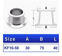 KF10 KF16 KF25 KF40 KF50 Vacuum Tri Clamp Reducer Large and Small Head SS304 Sta