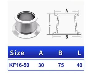 KF10 KF16 KF25 KF40 KF50 Vacuum Tri Clamp Reducer Large and Small Head SS304 Sta