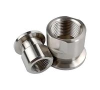 KF16 KF25 KF40 KF50 KF Vacuum Pipe Fitting 304 Stainless Steel 1/8" 1/4" 3/8" 1/2" 3/4" 1" 1-1/4" 1-1/2" 2" BSP Female Thread(KF25,1/2")