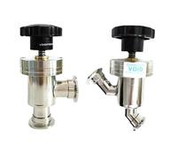 KF16 KF25 KF40 KF50 Sanitary Vacuum Elbow Y-Shaped Manual Flapper Angle Valve SUS 304 Stainlee Steel Hombrew(Y-Shape,KF40 K55mm)