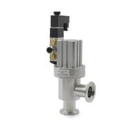 KF16 KF25 KF40 KF50 SS304 L-Type Y-Shaped Vacuum Pneumatic Angle 24/220V Flange Gas Baffle(24V-KF25)