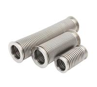 KF16 KF25 KF40 KF50 SS304 Stainless Steel Vacuum Flexible Hose Bellows 1pc(Length 1000mm,KF25)