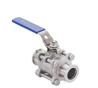KF16 KF25 KF40 KF50 SUS304 Stainless Steel KF High Vacuum Ball Valve Quick Installation Flange Three Piece Manual(KF40)