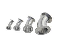 KF16 KF25 KF40 KF50 Vacuum Elbow Stainless Steel Vacuum Elbow Bend Pipe Tri Clamp Adapter 45 Degree Flange Elbow Fitting Tube(KF40)