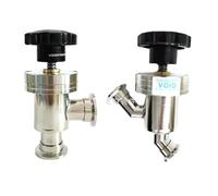 KF16 KF25 KF40 KF50 Vacuum Elbow Y-Shaped Manual Flapper Angle Valve SUS 304 Stainlee Steel Hombrew(Y-Shape,KF40 K55mm)