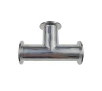 KF16 KF25 KF40 KF50 Vacuum Flange Equal Straight Tri Clamp Tee Stainless Steel 3 Way Tee Ferrule Pipe Connector Fitting(KF50)