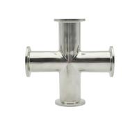 KF16 KF25 KF40 KF50 Vacuum Quick Fit Elbow/tee/Four-Way Stainless Steel Equal Diameter Flange Joint(Four-Way Connection,KF25)