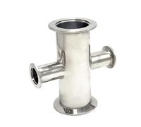 KF16 KF25 to KF40 KF50Vacuum Variable Diameter Cross Flange Tube Vacuum Flange Fitting Variable Four-Way Joint(KF25 to KF16)