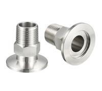 KF16-KF50 to BSP Male Thread Adapter, 1/8"-1-1/2" BSPT Thread x KF Vacuum Flange Fitting, 304 Stainless Steel(KF16,1/8 inch)