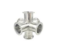 KF16 Vacuum Equal Six-Way Pipe 304 Stainless Steel Vacuum Pipe Adapter MQXFCZUX