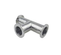 KF16 Vacuum Equal Tee Stainless Steel 3 Way Tee Ferrule Pipe Connector Fitting KF Flange Tri Clamp