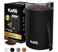 KF2010 Electric Coffee Grinder by Kaffe - Black 2.5oz Capacity with Easy On/Off Button. Cleaning Brush Included!