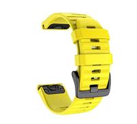 KFAA 20/22/26mm Watchband For Garmin Fenix 6 6S 6X Pro 5 5X 5S Plus 3HR 935 MK2 Silicone Band Quick Release Watch Easyfit Wrist Strap (Color : Yellow, Size : 20mm)