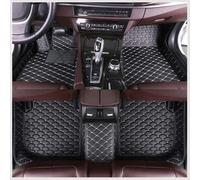 KFBJM 4 pcs Custom Leather Car Floor Mats for Hyundai Bayon 2021 2022 2023 2024, Auto Front Rear Row All Weather Waterproof NonSlip Carpet Set Interior Accessories,Blackbeige
